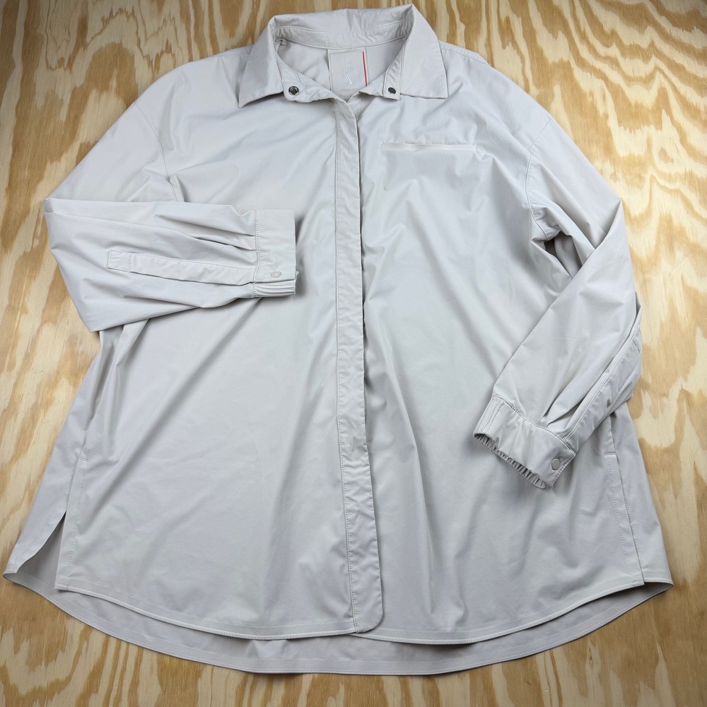 Nike 24.7 Dri-FIT Men Long Sleeve Button Down Shirt Grey M DQ6334-012